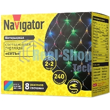 Гирлянда Navigator NGF-N01-240RGbY-12-2x2m-230-TR-IP20