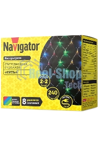 Гирлянда Navigator NGF-N01-240RGbY-12-2x2m-230-TR-IP20