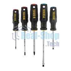 Набор отверток Denzel 5 шт., PH+SL, S2, 3к рукоятка