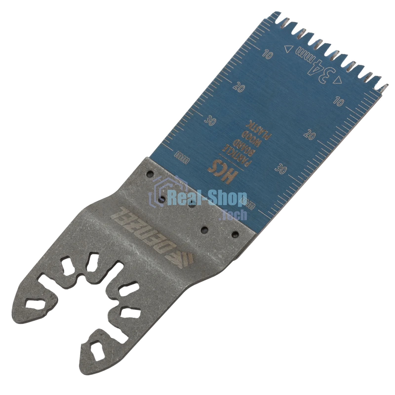 Насадка для МФИ Denzel режущая пазовая прямая, HCS, по дереву, ламинату, 34 х 2,5 мм, крупный зуб