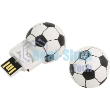 Флешка USB Smartbuy Wild FB (SB16GbFB), 16Gb, USB 2.0, R/W 15/5, белый/черный Футбольный Мяч