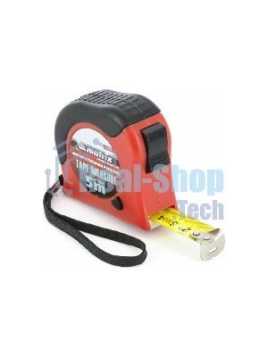 Рулетка Matrix Double fixation, 5 м х 19 мм, обрезиненный корпус, двойная плавная фиксация