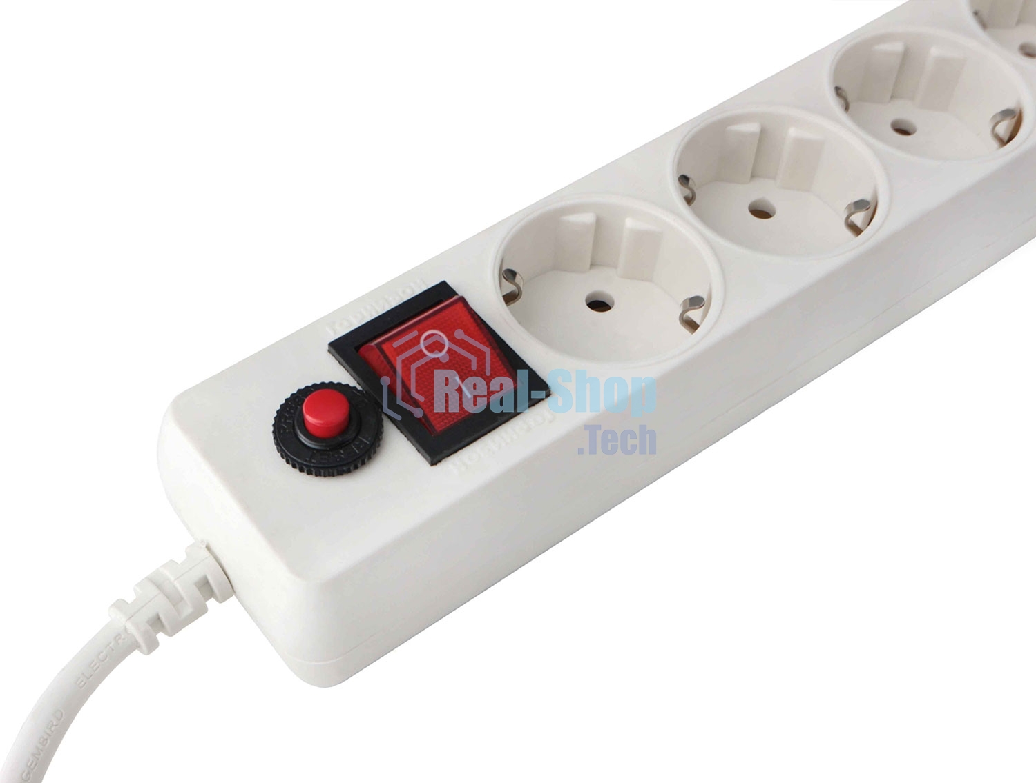 Сетевой фильтр Гарнизон EHLW-1 10А 1.8 м 5 розеток белый (21214)