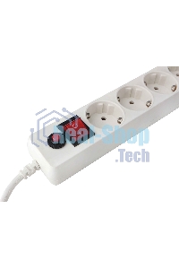 Сетевой фильтр Гарнизон EHLW-1 10А 1.8 м 5 розеток белый (21214)