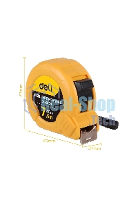 Рулетка Deli DL9075B 7,5мx25мм Метрическая. Корпус ударопрочный.