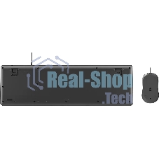 Комплект клавиатура+мышь Оклик S605 проводной USB 1800 DPI черный