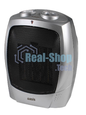 Тепловентилятор Oasis KS-15 серый, 1500 Вт, 20 м2