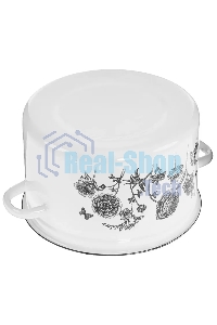 Кастрюля Appetite 1с15с/1 JE TAIME с крышкой, эмалированная сталь, цилиндрическая 1,5 л