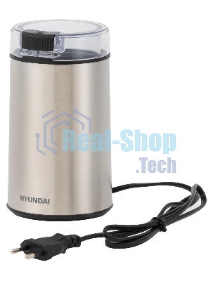 Кофемолка Hyundai HYC-G5261 200Вт сист.помол.:ротац.нож вместим.:60гр серебристый