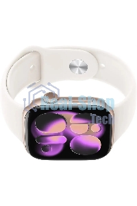 Умные часы Apple Watch Series 11 A3333 46мм OLED корп.розовое золото Sport Band рем.белый разм.брасл.:160-210мм (MEV74LW/A)