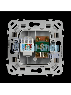 Розетка 2-местная RJ45/TV категория 5Е UTP РКТВ5е-2-0-ФлЛ льняной FLITE