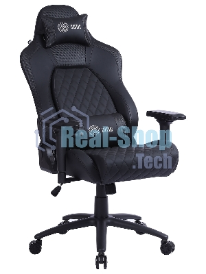 Кресло Cactus CS-CHR-130 черный, экокожа, подголовник