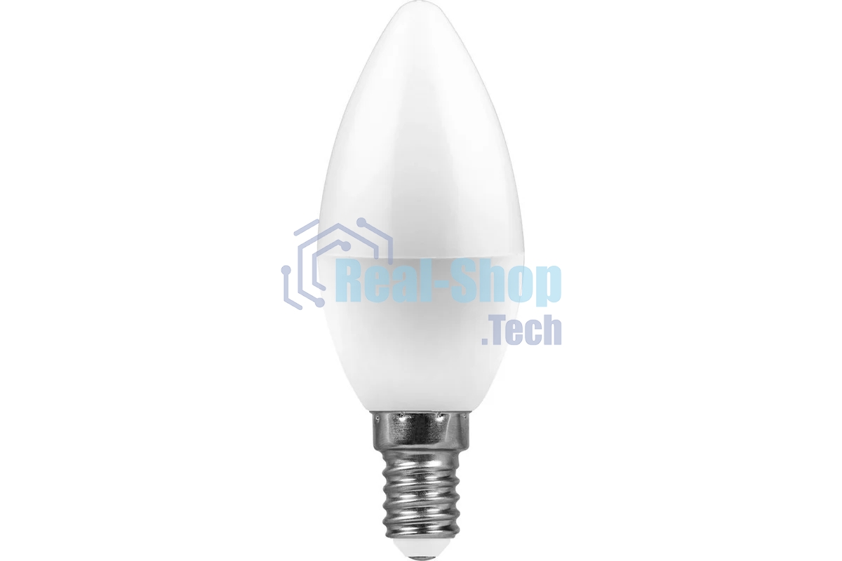 Лампа светодиодная Feron LB-97 7W 230V E14 6400K свеча