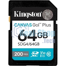 Флеш карта SDXC 64Gb Kingston SDG4/64Gb Canvas Go! Plus w/o adapter