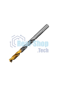 Сверло спиральное по металлу Denzel 8 x 117мм, Р6М5, Golden Tip