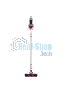 Пылесос вертикальный Sharp ECSB72RS серебристый/красный, питание от аккумулятора, 95 Вт, уборка сухая, пылесборник 1 л, работа от АКБ max 36 мин