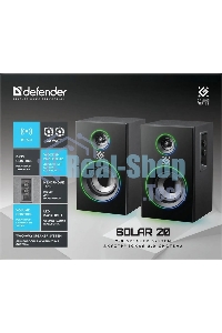 Акустическая система Defender SOLAR 20 черный 2.0