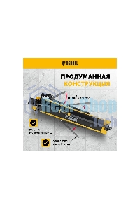 Плиткорез рельсовый Denzel 800х16мм, каретка на подш., стальная станина, усил. рукоятка-пенал