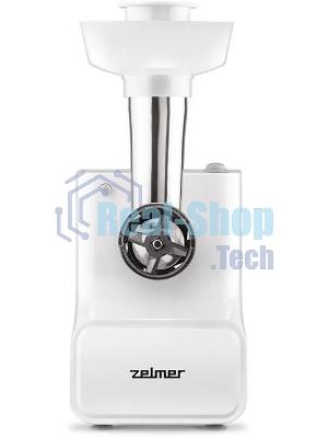 Мясорубка электрическая Zelmer ZMM3512B белый, 1500 Вт, 2.0 кг/мин, реверс, насадки - 4