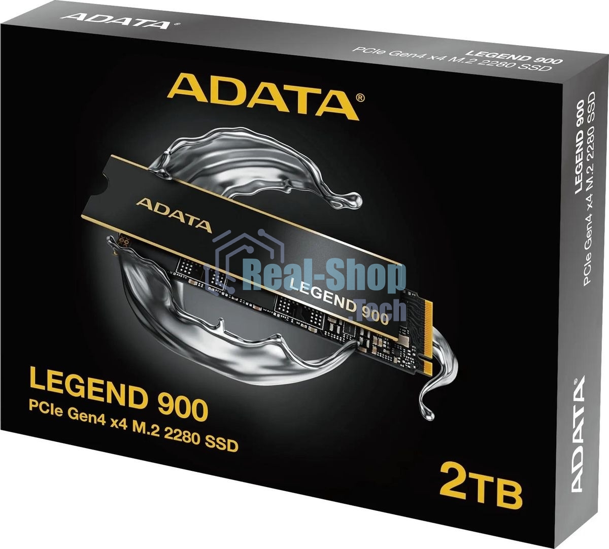 Накопитель SSD ADATA LEGEND 900, 2000Gb, PCIe 4.0 x4, 2280, NVMe, R/W 7000/5400, с радиатором