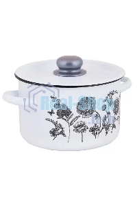 Кастрюля Appetite 1с15с/1 JE TAIME с крышкой, эмалированная сталь, цилиндрическая 1,5 л