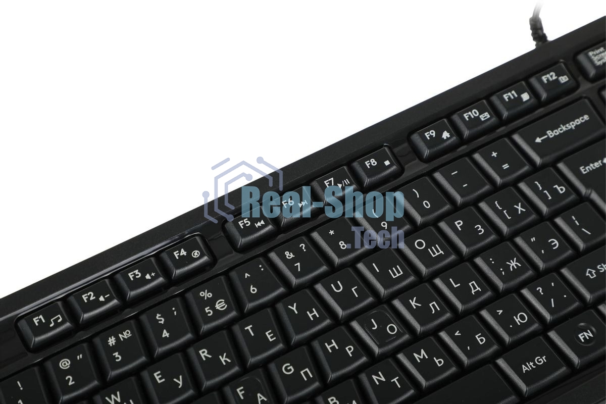 Клавиатура проводная A4Tech Fstyler FKS10, USB, черный/серый