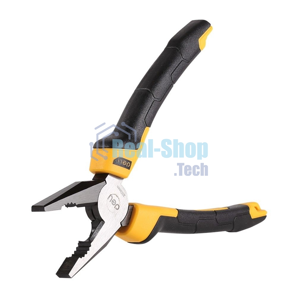 Комбинированные плоскогубцы Deli DL2008Z 200 мм, сталь CrV, прорезиненная двухкомпонентная ручка