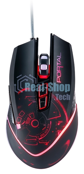 Мышь проводная Qumo Portal M39 черный, 3200 dpi, USB, кнопки - 6