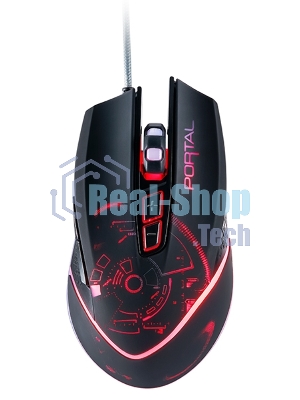 Мышь проводная Qumo Portal M39 черный, 3200 dpi, USB, кнопки - 6