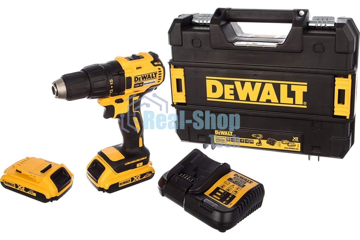 Аккумуляторная безударная бесщеточная дрель - шуруповерт XR DeWalt DCD777D2T-QW