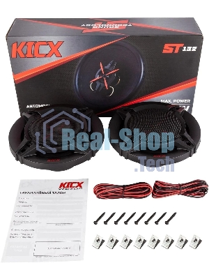 Колонки автомобильные Kicx ST 132 80Вт 89дБ 4Ом 13см (5дюйм) (ком.:2кол.) коаксиальные трехполосные