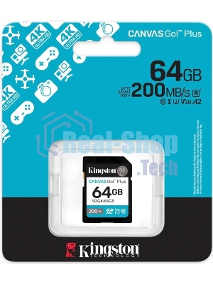 Флеш карта SDXC 64Gb Kingston SDG4/64Gb Canvas Go! Plus w/o adapter