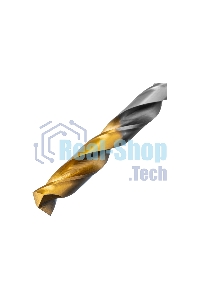 Сверло спиральное по металлу Denzel 8 x 117мм, Р6М5, Golden Tip