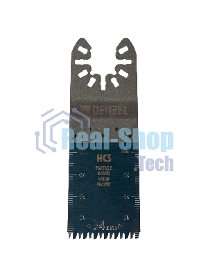 Насадка для МФИ Denzel режущая пазовая прямая, HCS, по дереву, ламинату, 34 х 2,5 мм, крупный зуб