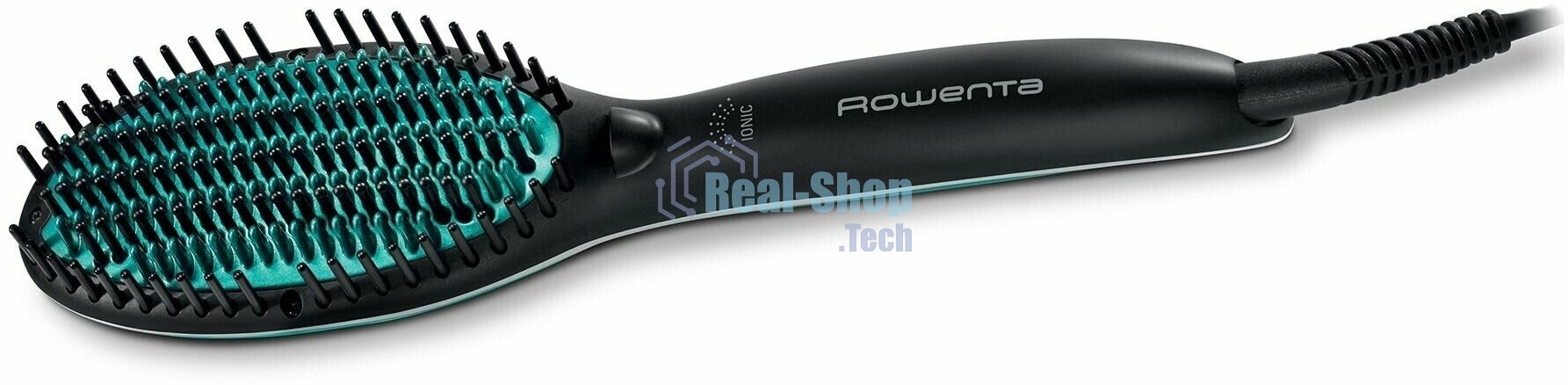 Расческа-выпрямитель Rowenta CF5820F0 черный/зеленый, 200 °C, 3 режима