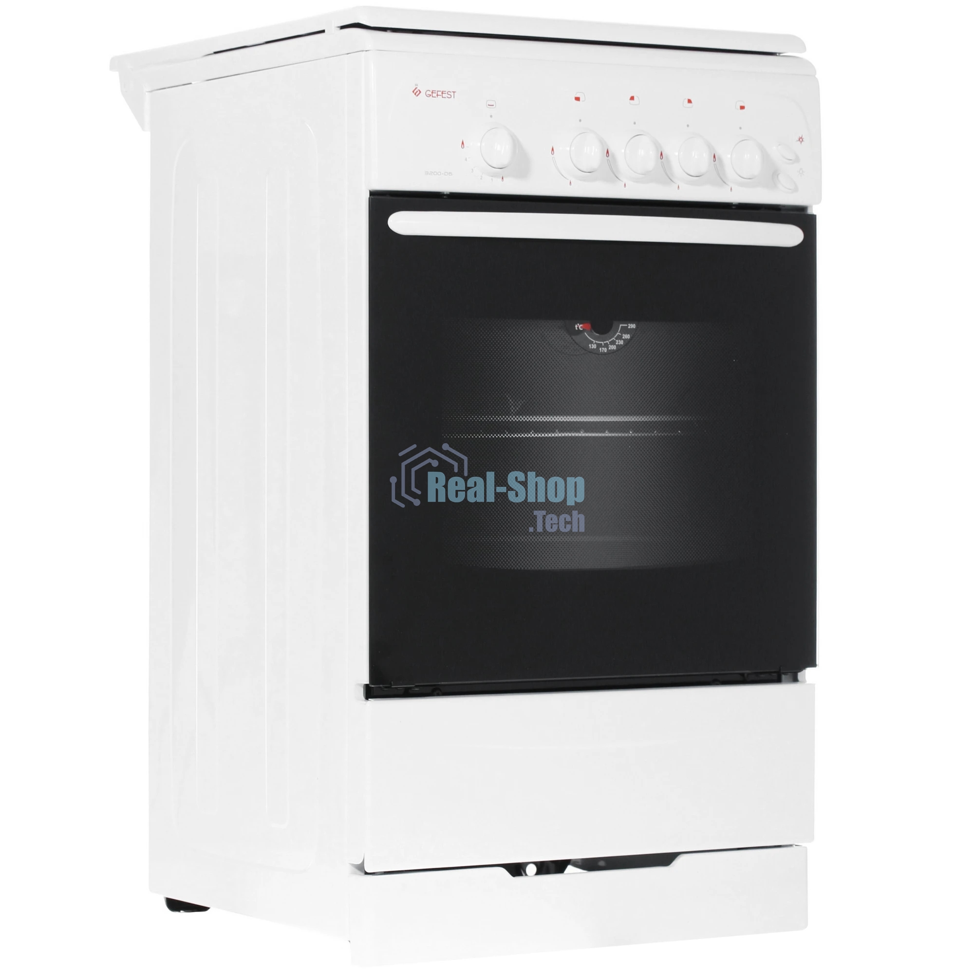 Плита газовая Gefest ПГ 3200-06 белый, конфорок 4 шт, духовка 42 л, 50 см x 85 см x 57 см