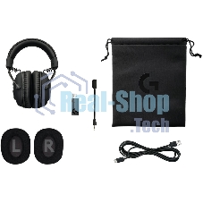 Гарнитура проводная с микрофоном Logitech Pro X LIGHTSPEED черный мониторные BT оголовье (981-000907)