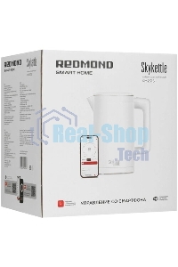 Чайник электрический Redmond SkyKettle KM231S 1.7л, 2200Вт, белый корпус: стекло
