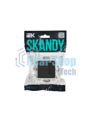 Выключатель 3-кл. IEK SKANDY SK-V11G 10А графит SK-V30-0-10-K53