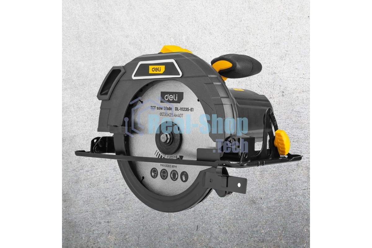 Циркулярная пила Deli DL-YJ235-E1 (2200Вт, 4200об/мин, диаметр диска 235мм)