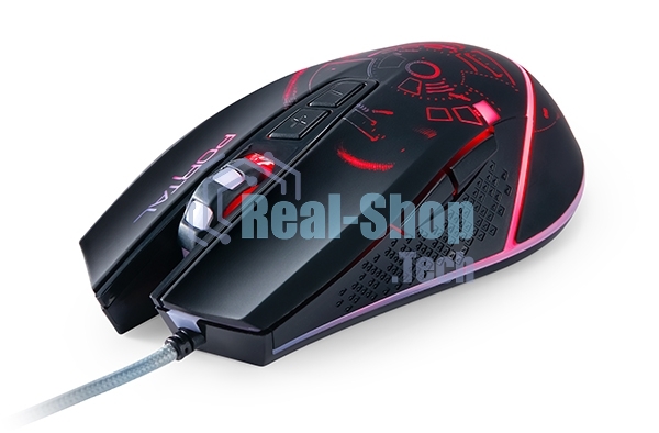 Мышь проводная Qumo Portal M39 черный, 3200 dpi, USB, кнопки - 6