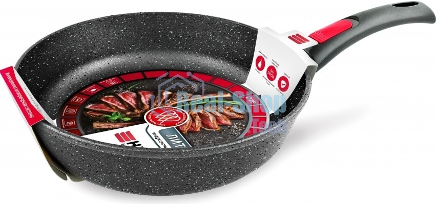 Сковорода НМП Литая L18026i, 26 см, серый