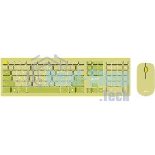 Комплект клавиатура + мышь Acer OCC205 беспроводной USB, 1200 dpi, зеленый/желтый
