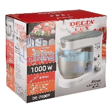 Миксер планетарный Delta LUX DE-7900Р белый с серым: 1000 Вт,чаша из нерж.стали-3,5л (2)