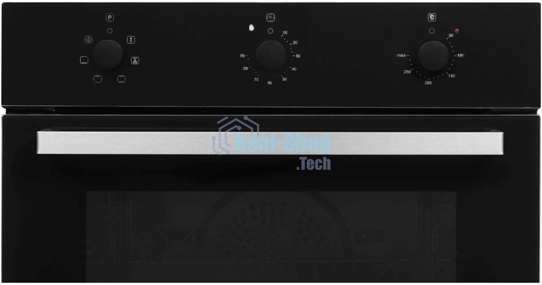 Духовой шкаф Электрический Hyundai HEO 6631 BG черное стекло