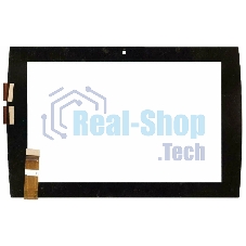 Сенсорное стекло (тачскрин) для Asus Eee Pad Slider SL101, черное с рамкой