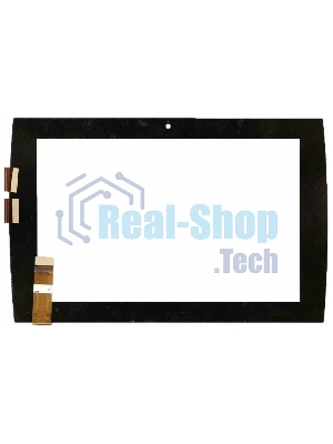 Сенсорное стекло (тачскрин) для Asus Eee Pad Slider SL101, черное с рамкой