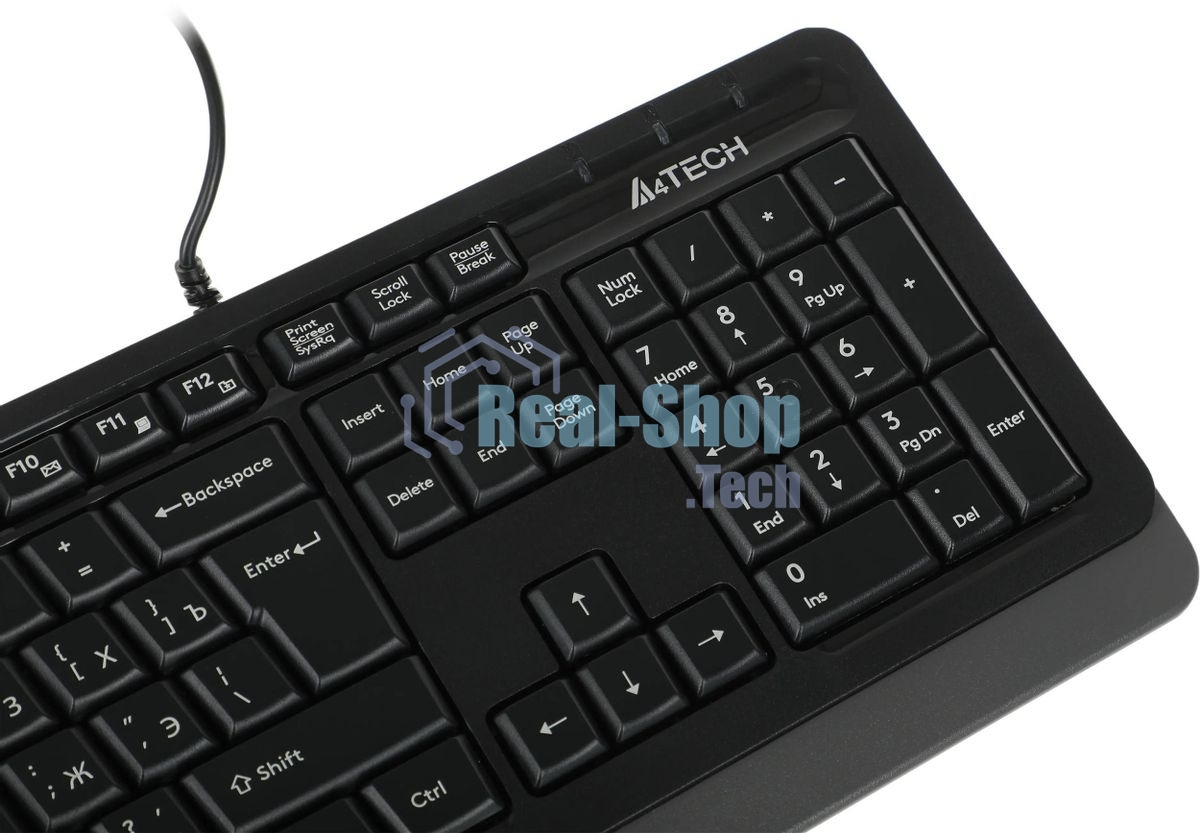 Клавиатура проводная A4Tech Fstyler FKS10, USB, черный/серый