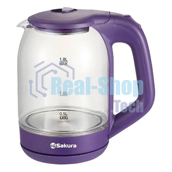 Чайник электрический SAKURA SA-2736V 1,8л, стекло точечная подсв