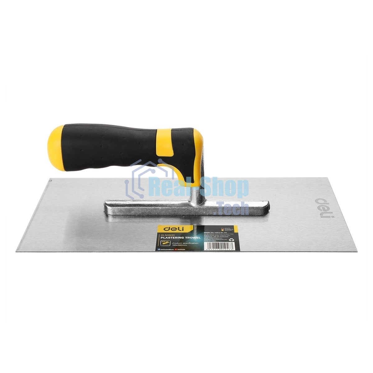 Кельма штукатурная прямоугольная Deli DL509311 280х130мм